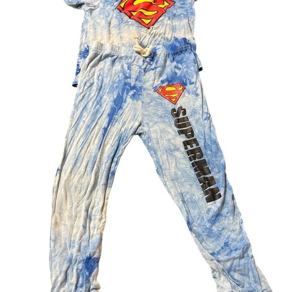 👕4-5y Superman Tie-Dye Pajama Set-well worn see all photos - Picture 1 of 3
